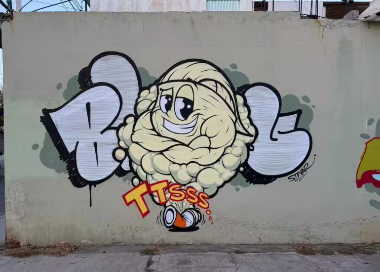 Blow, el artista que personifica al quesillo en las calles de Oaxaca