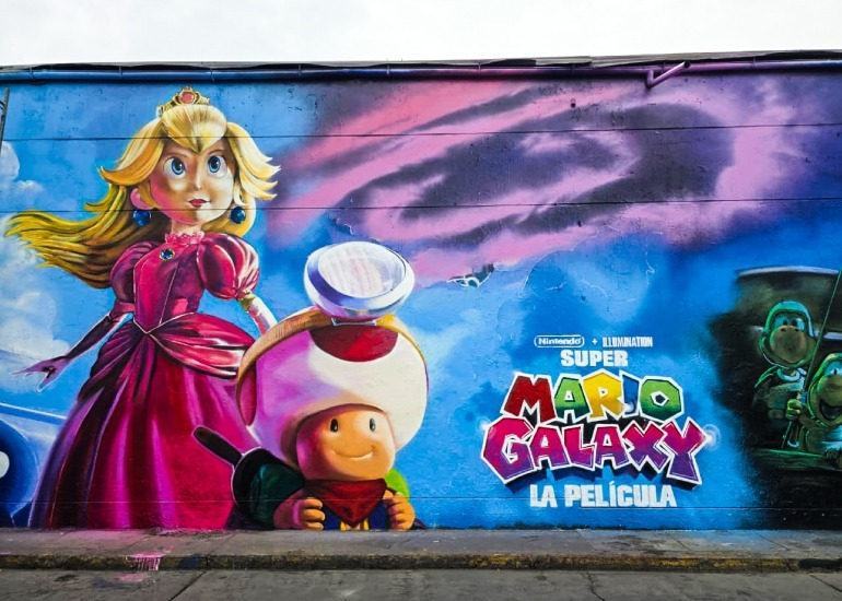 Imagen del artículo: El universo de Mario Bros toma los muros de Lima