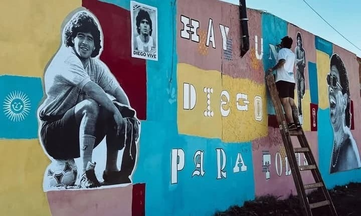 Imagen del artículo: Un nuevo mural maradoniano