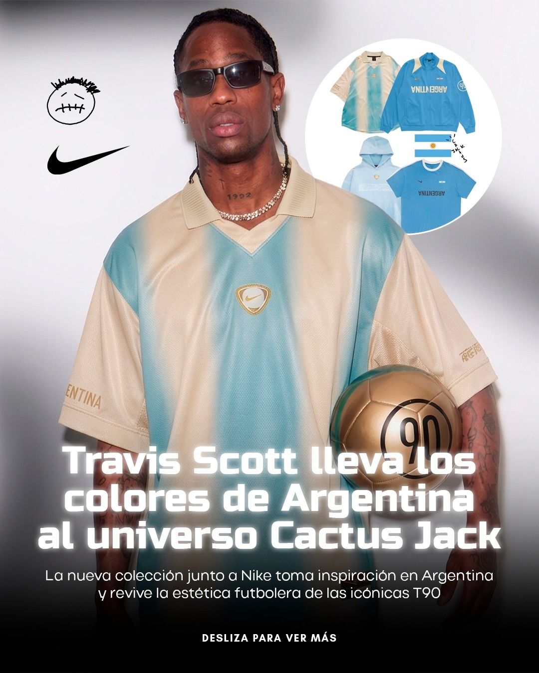 Imagen del artículo: Travis Scott x Nike hace frente a las tres tiras