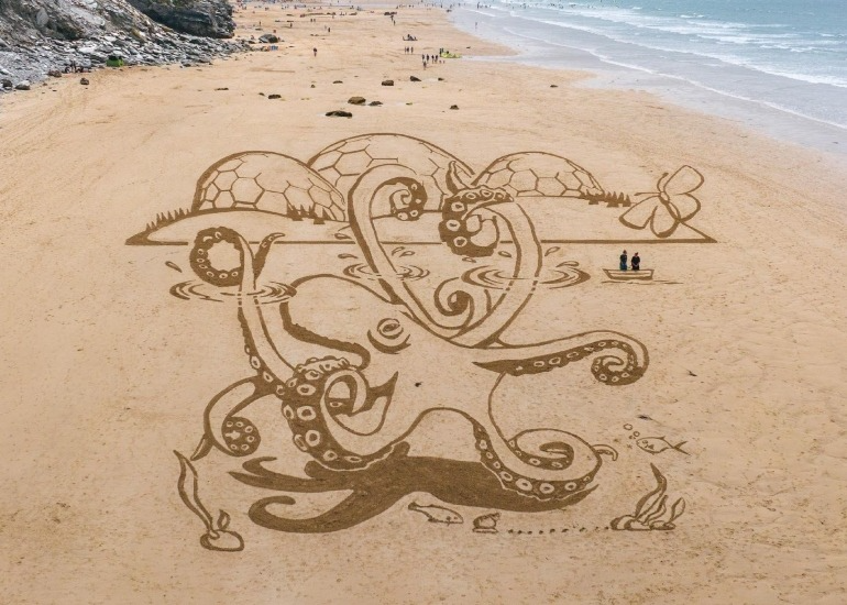 Imagen del artículo: La técnica que convierte a la arena en arte