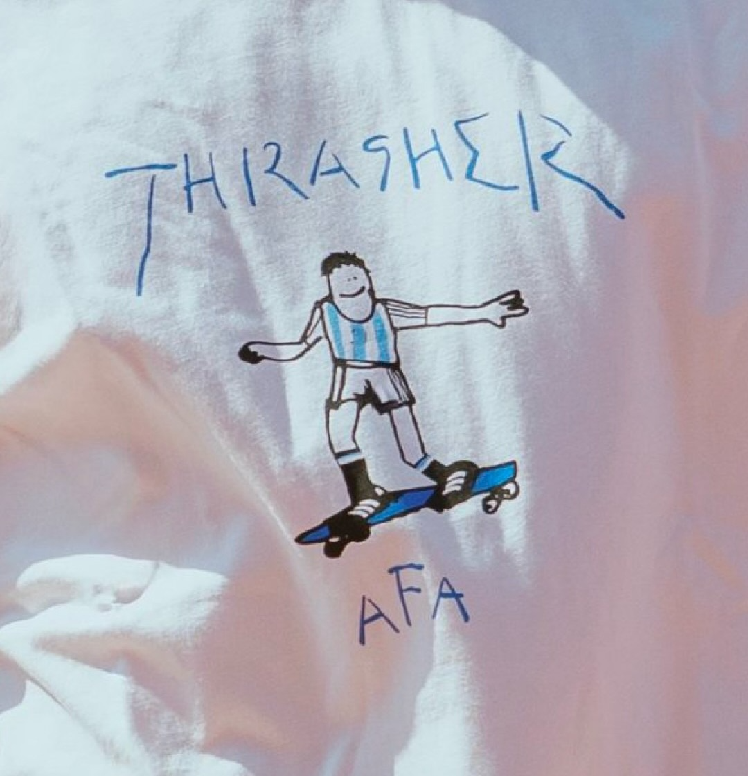 Imagen del artículo: Thrasher x Selección argentina: el crossover que une skateboarding y fútbol