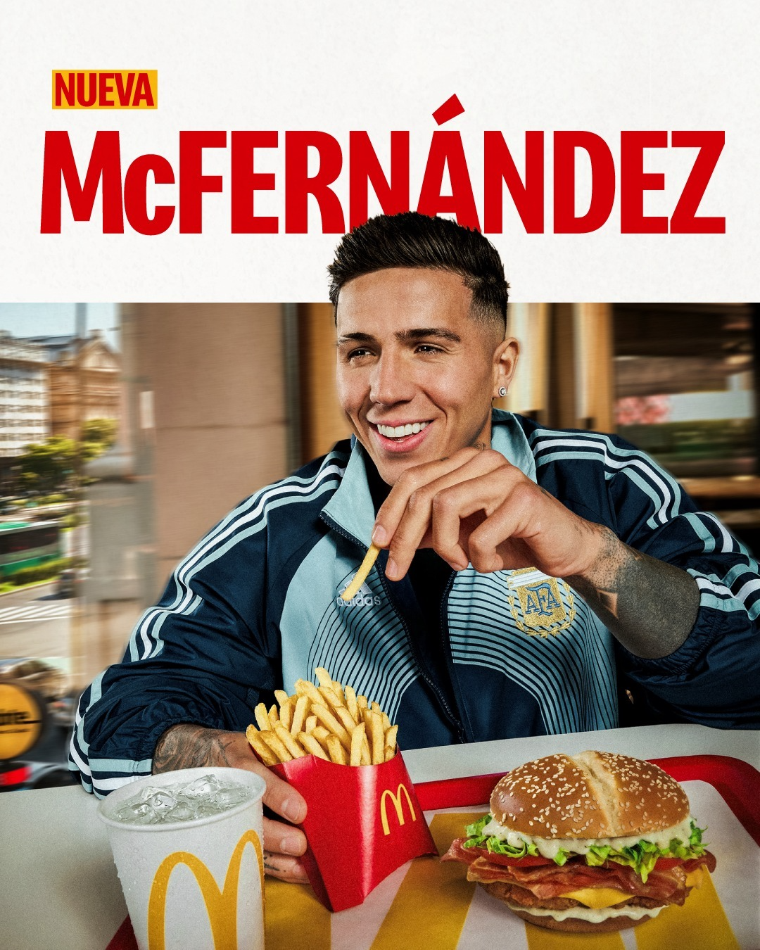 Imagen del artículo: Julián, Enzo y Mac Allister convertidos en hamburguesas de McDonald’s 