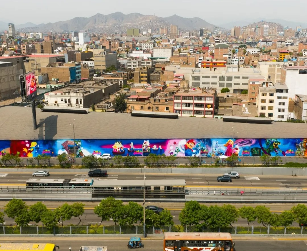 Imagen del artículo: El universo de Mario Bros toma los muros de Lima