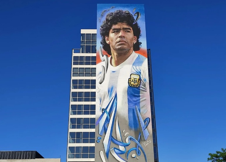 Imagen del artículo: El mapa mundial de los murales de Maradona a cuatro décadas del Mundial de México 1986